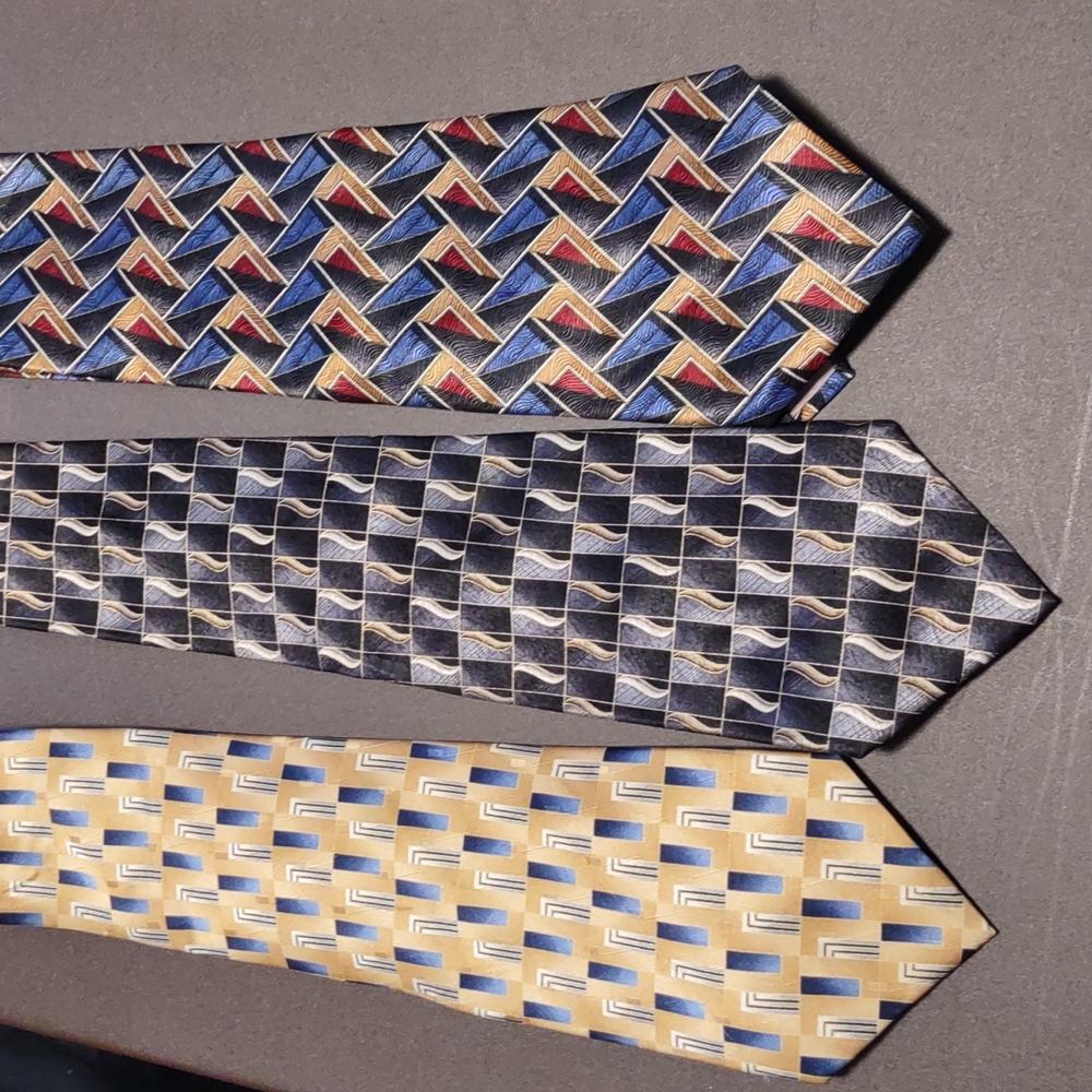 3 Pierre Cardin Silk ties